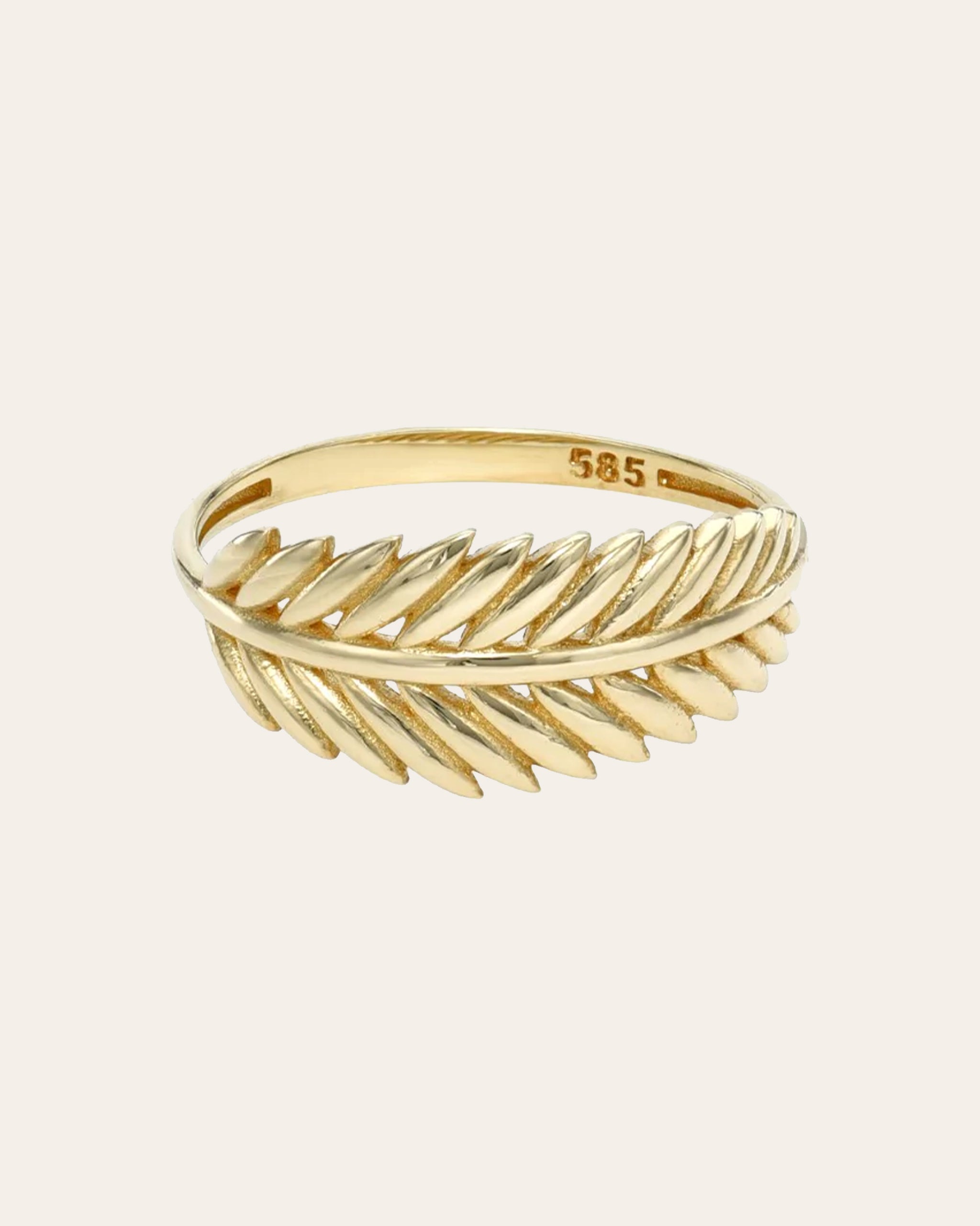 Twig and Maple Leaf Engagement Ring Yellow Gold and Diamond - Doron Merav
